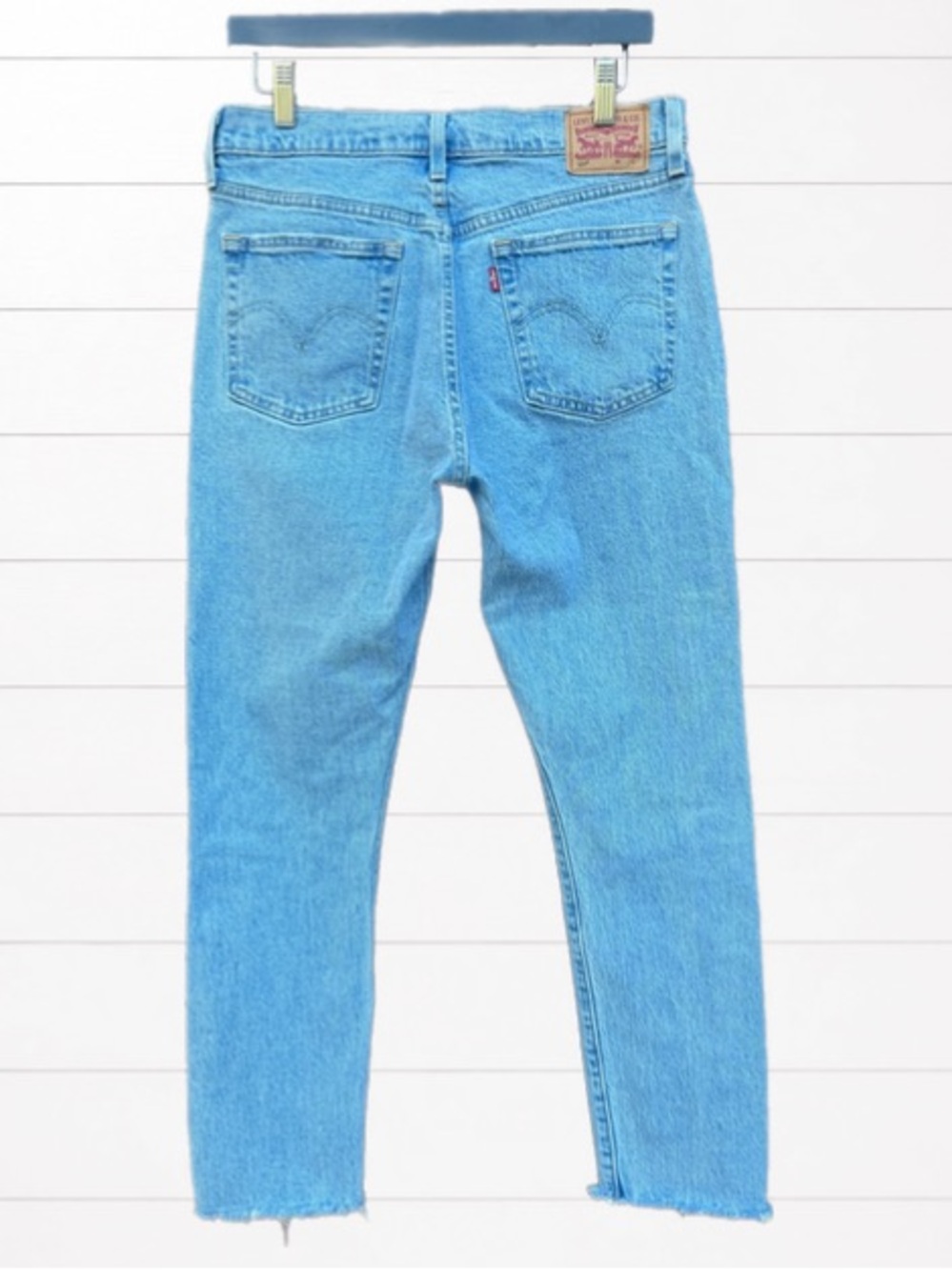 Levi’s 501 Skinny Filiform Jeans Women’s 30 Light Wash Raw Hem Button Fly